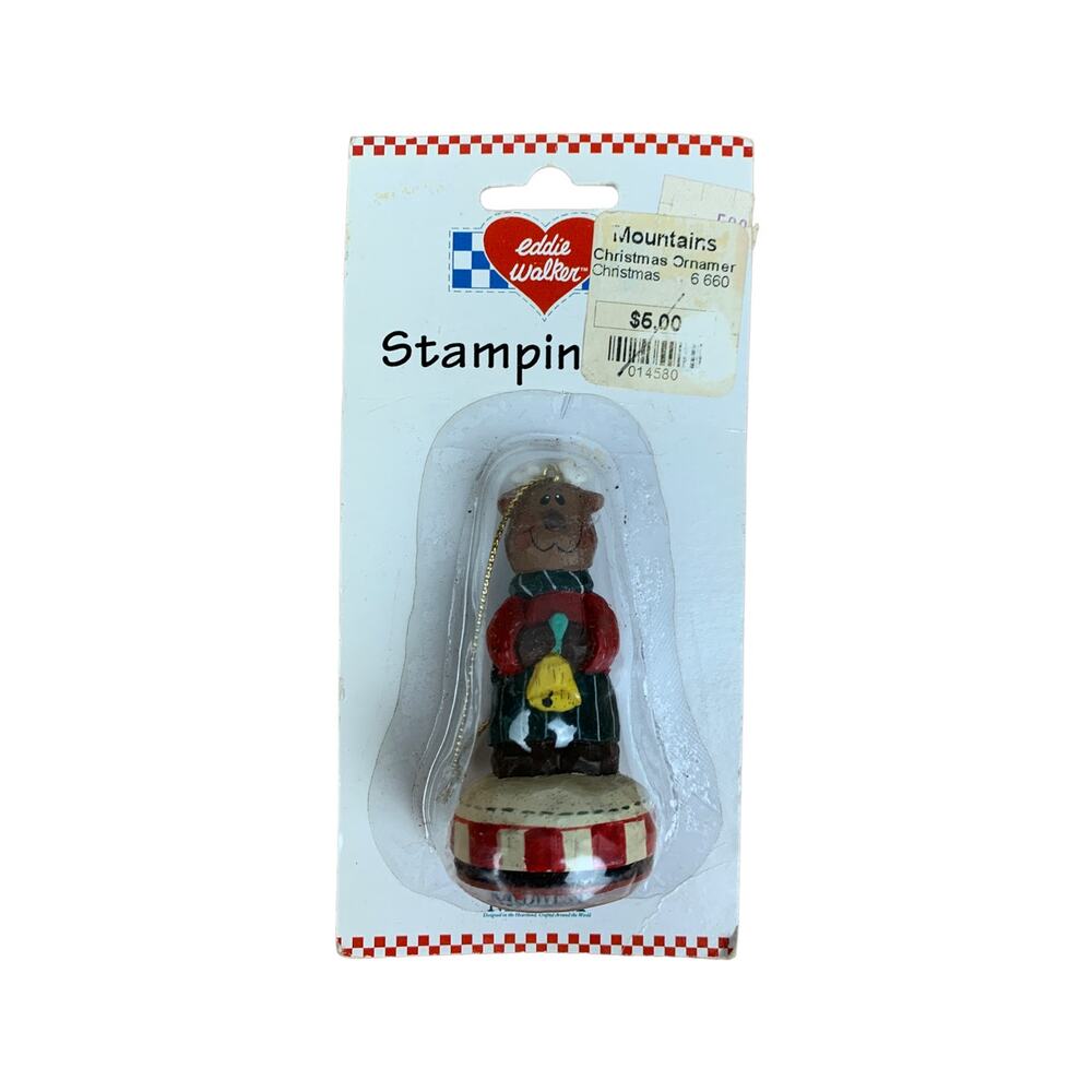 New Vintage Eddie Walker Midwest Stampin Pals Joy Christmas Ornament